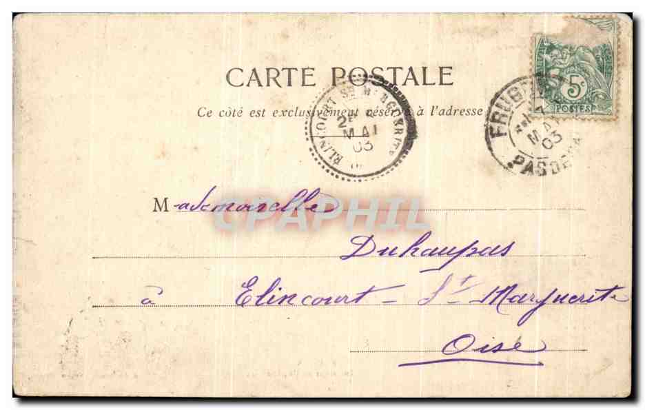 CPA Fruges Interieur de L'Eglise — Rückseite