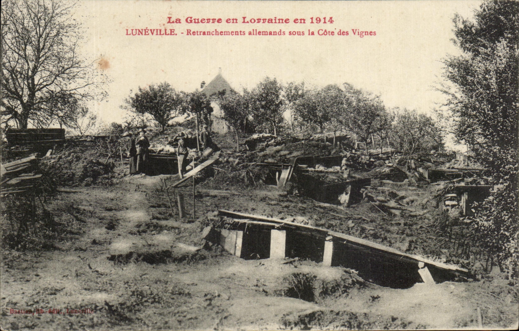 CPA La Guerve En Lorraine En Luneville Retranchements Allemands Sous La Cote Des Vignes Militaria 