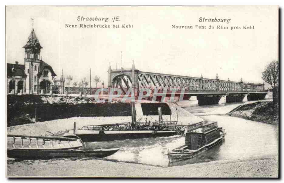 Strasbourg i/E. — Neuer Rheinbrücke bei Kehl — Felix (Lub.) Kunstverlagsanstalt, Strasbourg i/E.