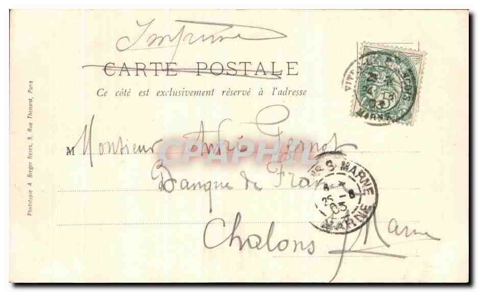 CPA Vitry Le Francois Eglise Notre Dame — Verso
