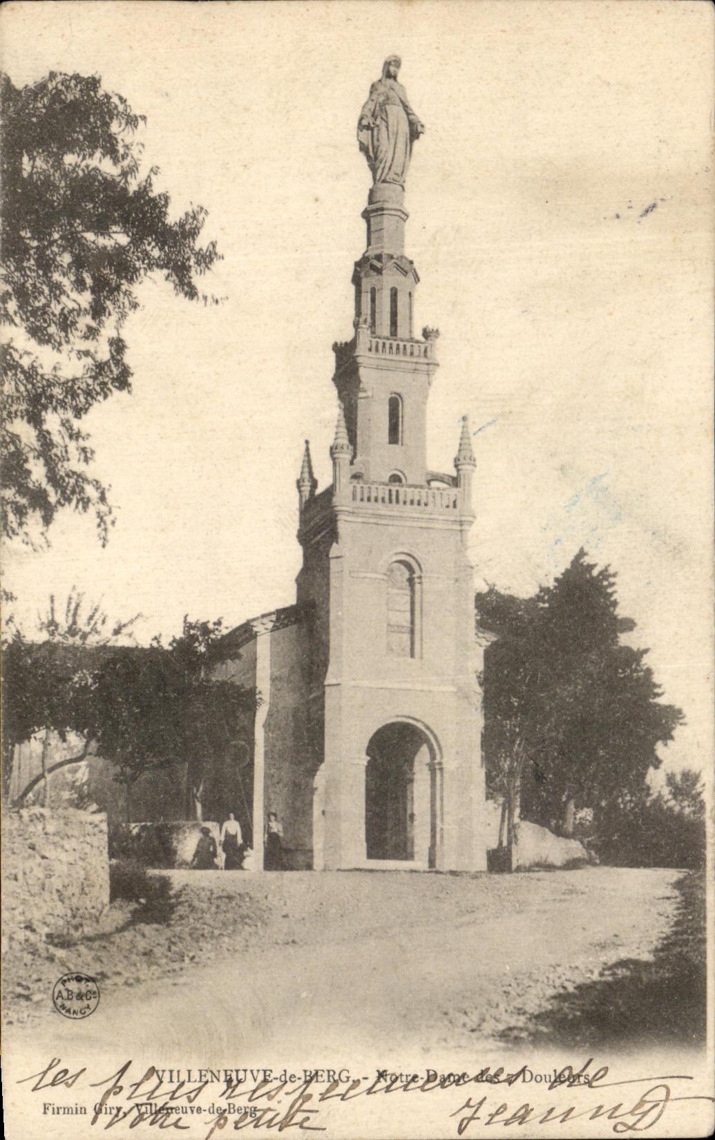 CPA Villeneuve De Berg Notre Dame Des Douleurs