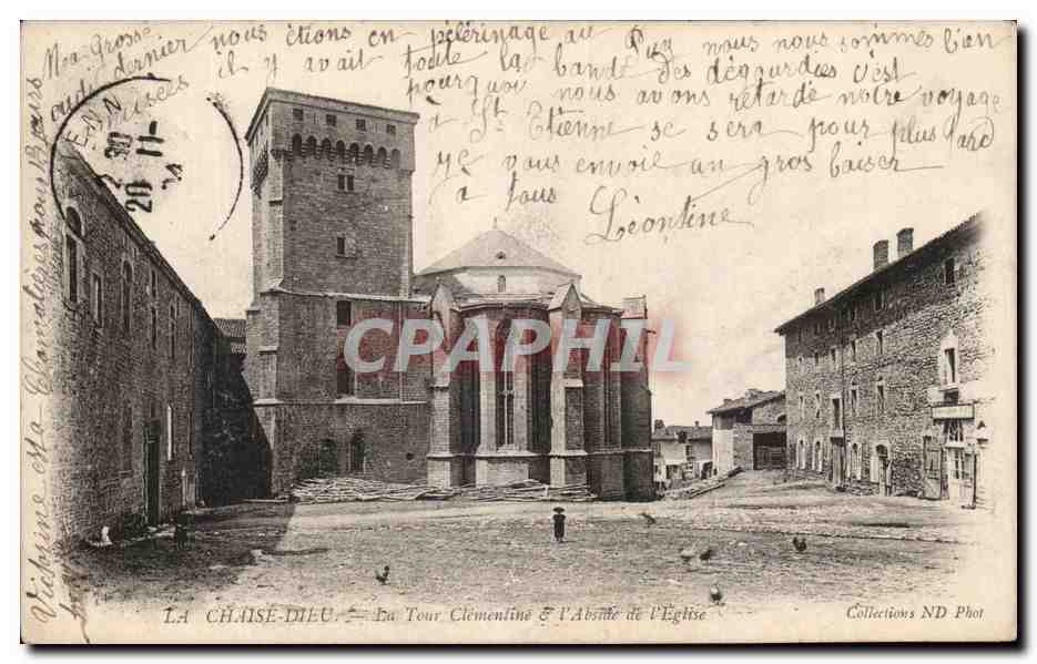 CPA La Chaise Dieu La Tour Clementine L'abside D el'Eglise