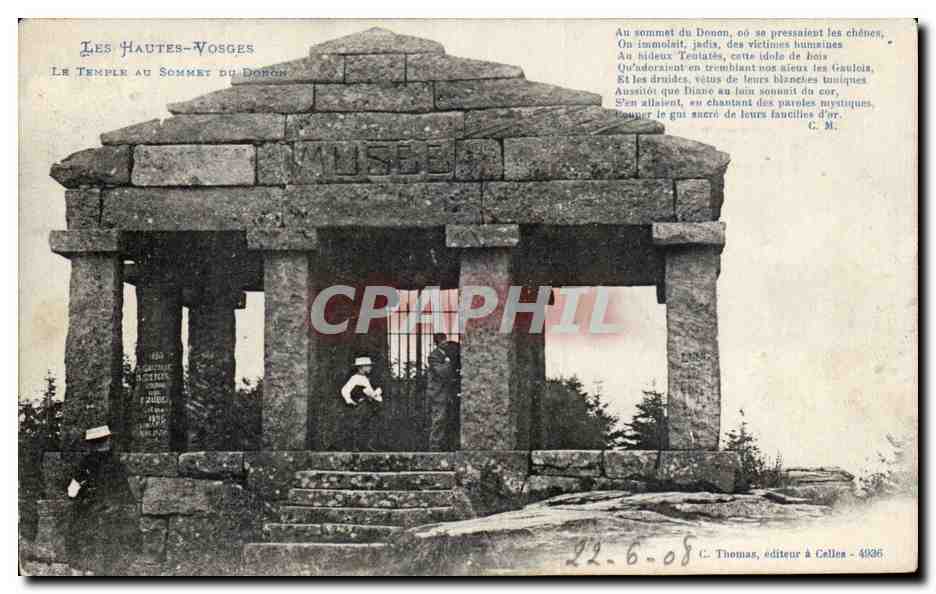 CPA Les Hautes Voeges Le Temple Au Sommet Du Donon 