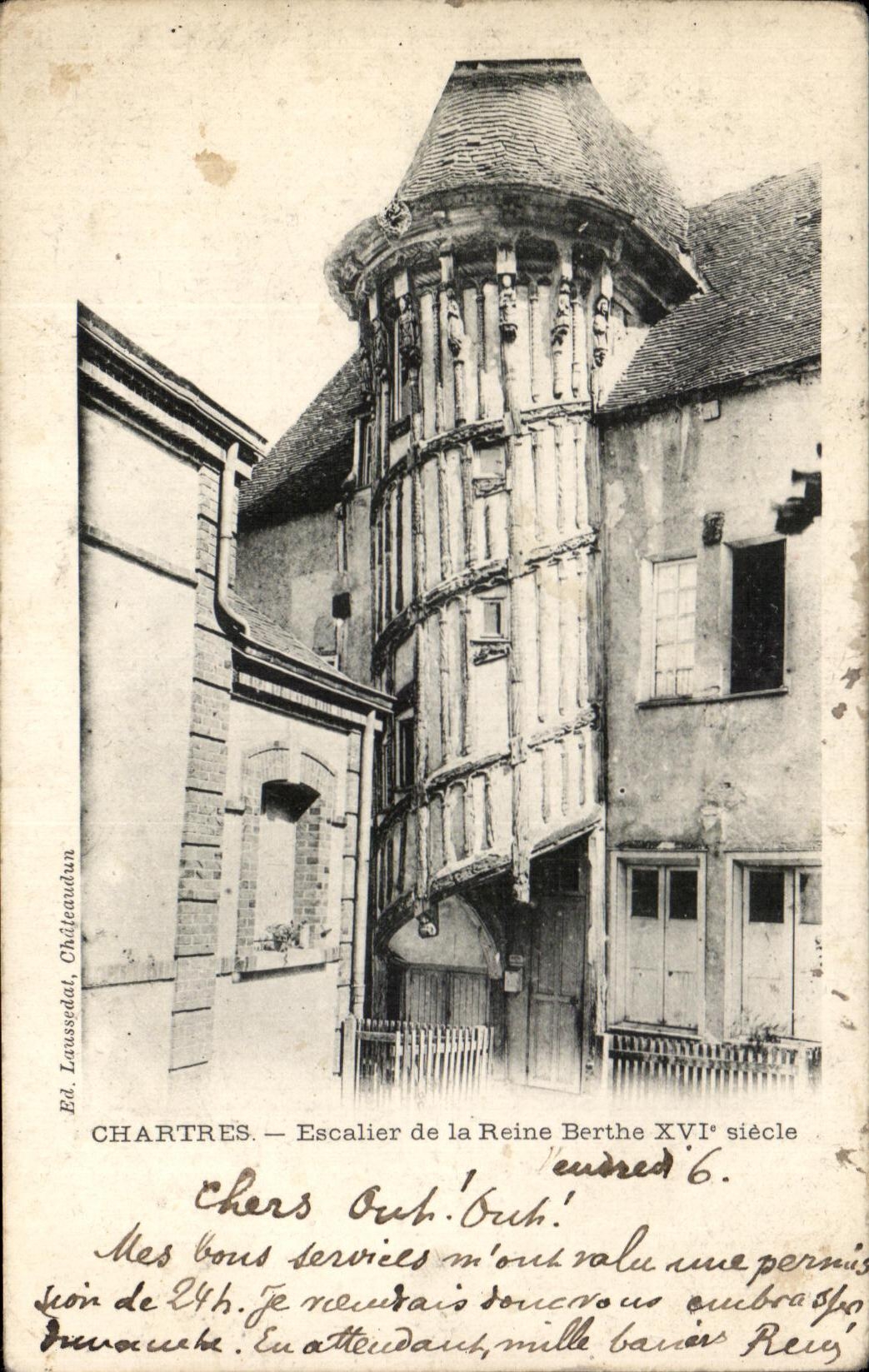 CPA Chartres Escalier De La Reine Berthe