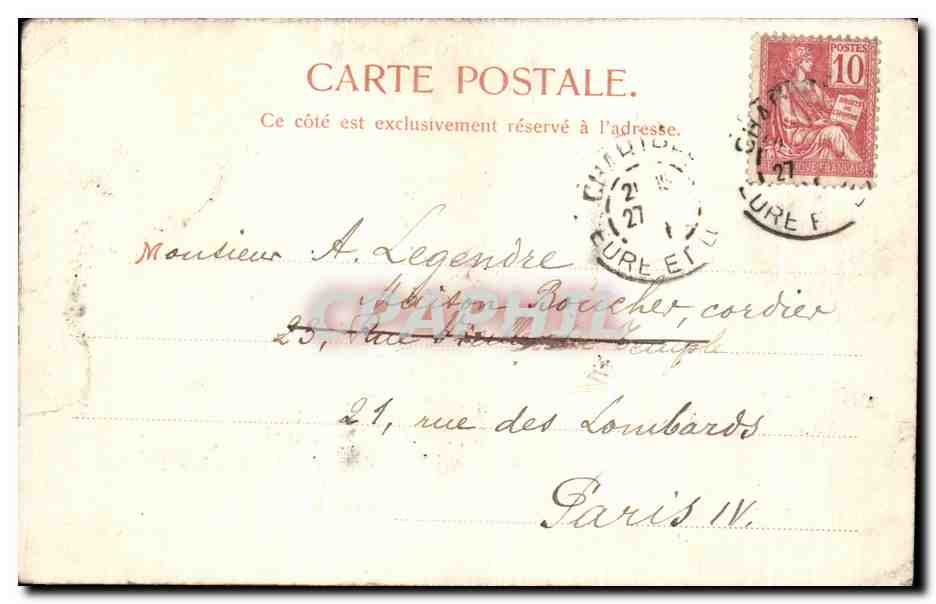 CPA Chartres Vue Prise Du Pont Neuf Lavoir  — Rückseite