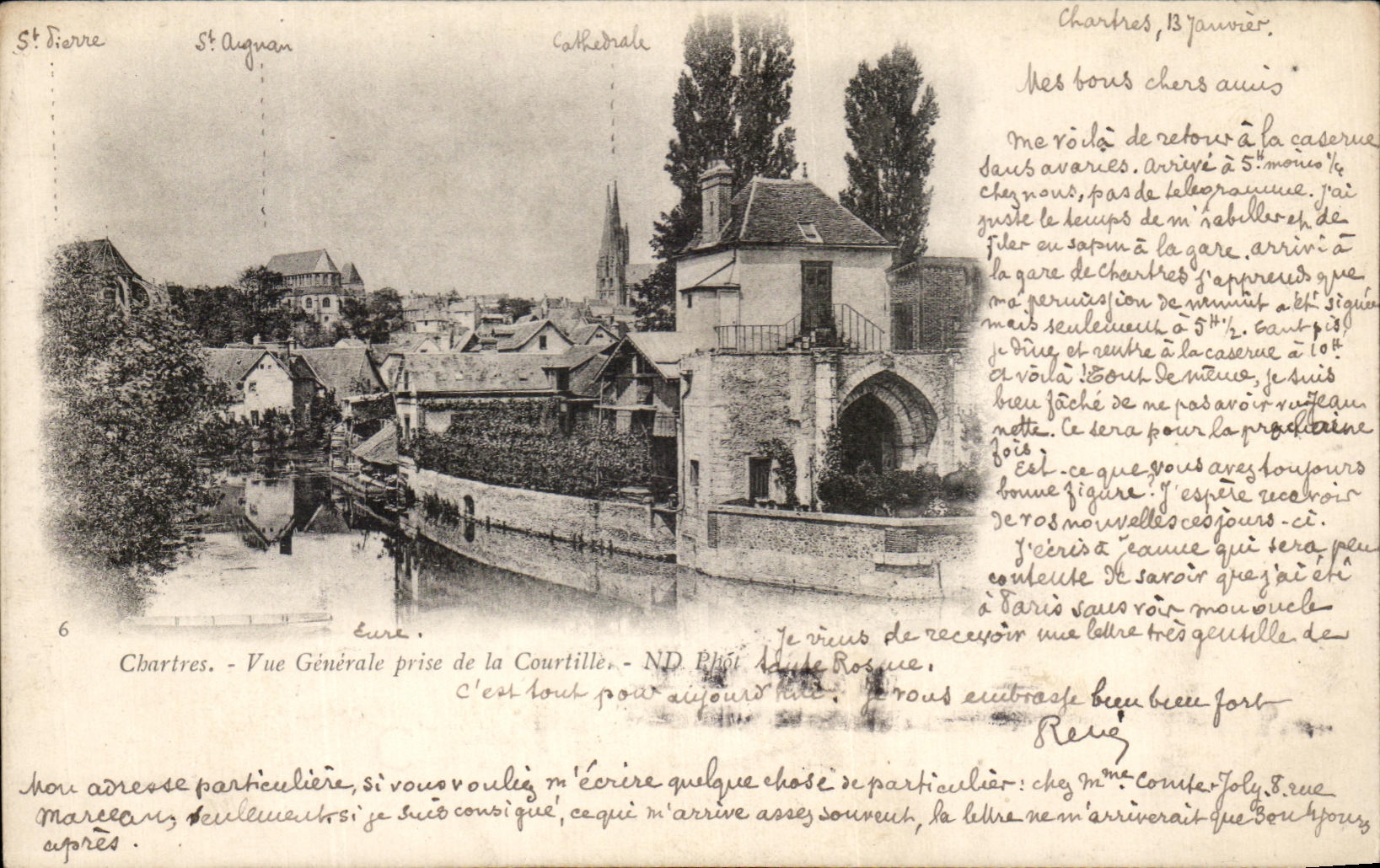 Chartres - Vue Générale prise de la Courtillère — ND Phot. de Rosque