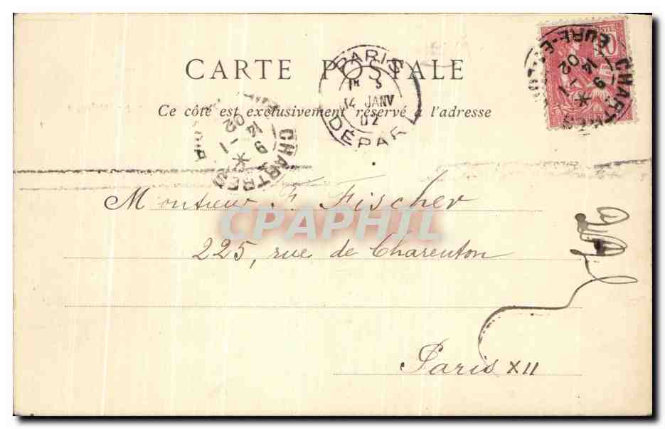 Chartres - Vue Générale prise de la Courtillère — ND Phot. de Rosque — Verso