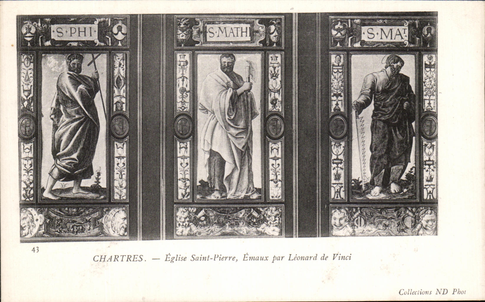 CPA Chartres Eglise Saint Pierre Emaux Par Leonard de Vinci
