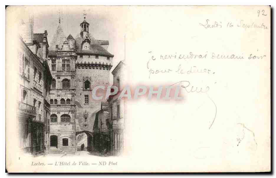 CPA Loches L'Hotel de Ville