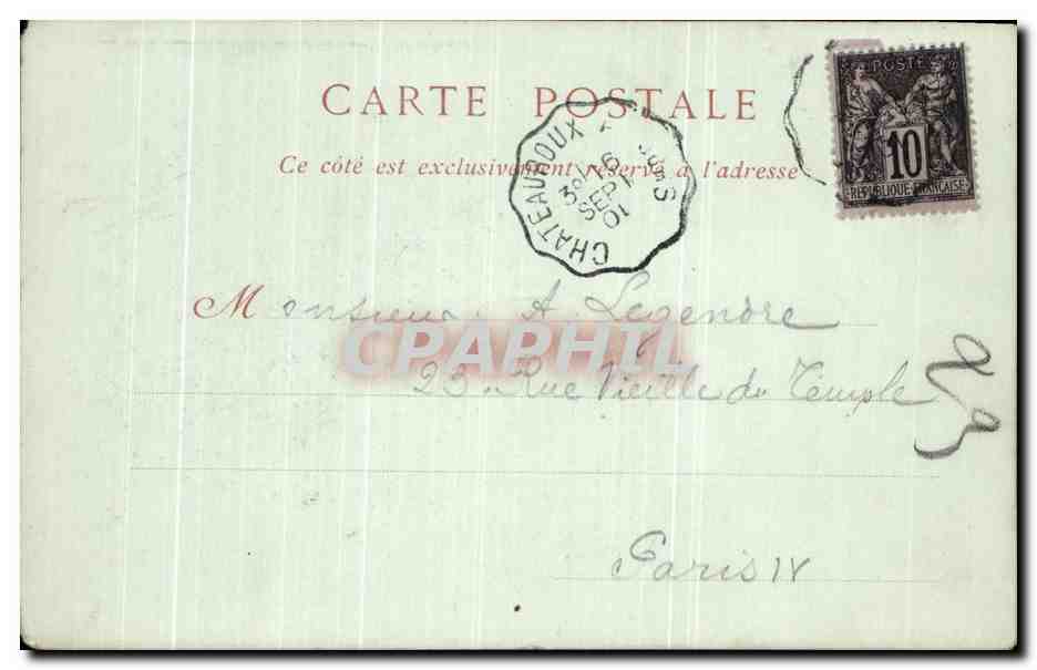 CPA Loches L'Hotel de Ville — Rückseite