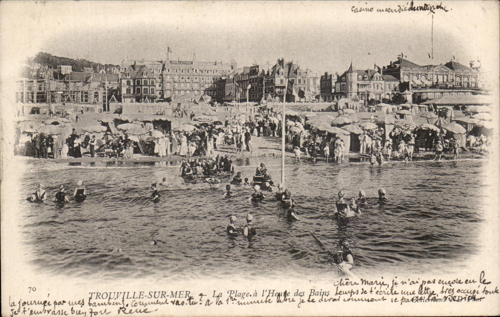CPA Trouville Sur Mer La Plage Scene de bains 