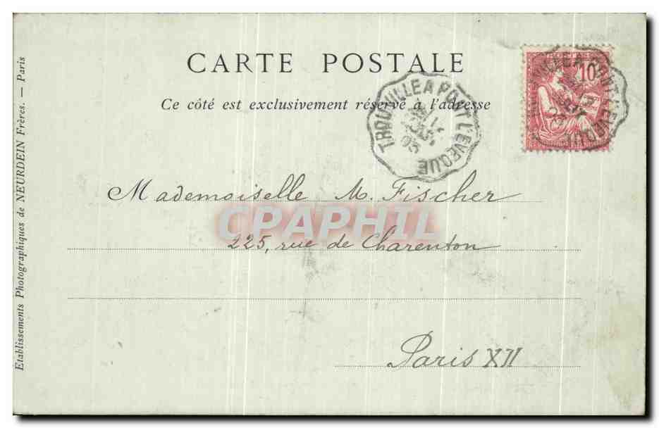 CPA Trouville Sur Mer La Plage Scene de bains  — Verso