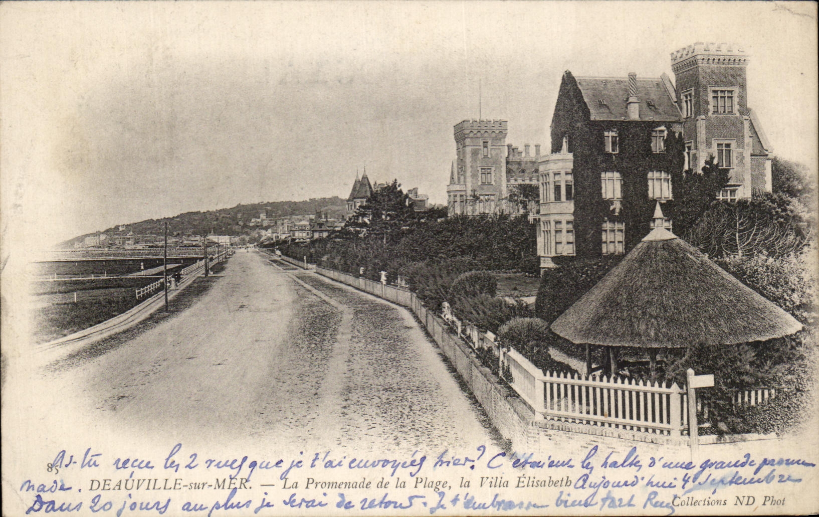 Deauville-sur-Mer — La Promenade de la Plage, la Villa Élisabeth Aujoard'hui — Collections ND Phot