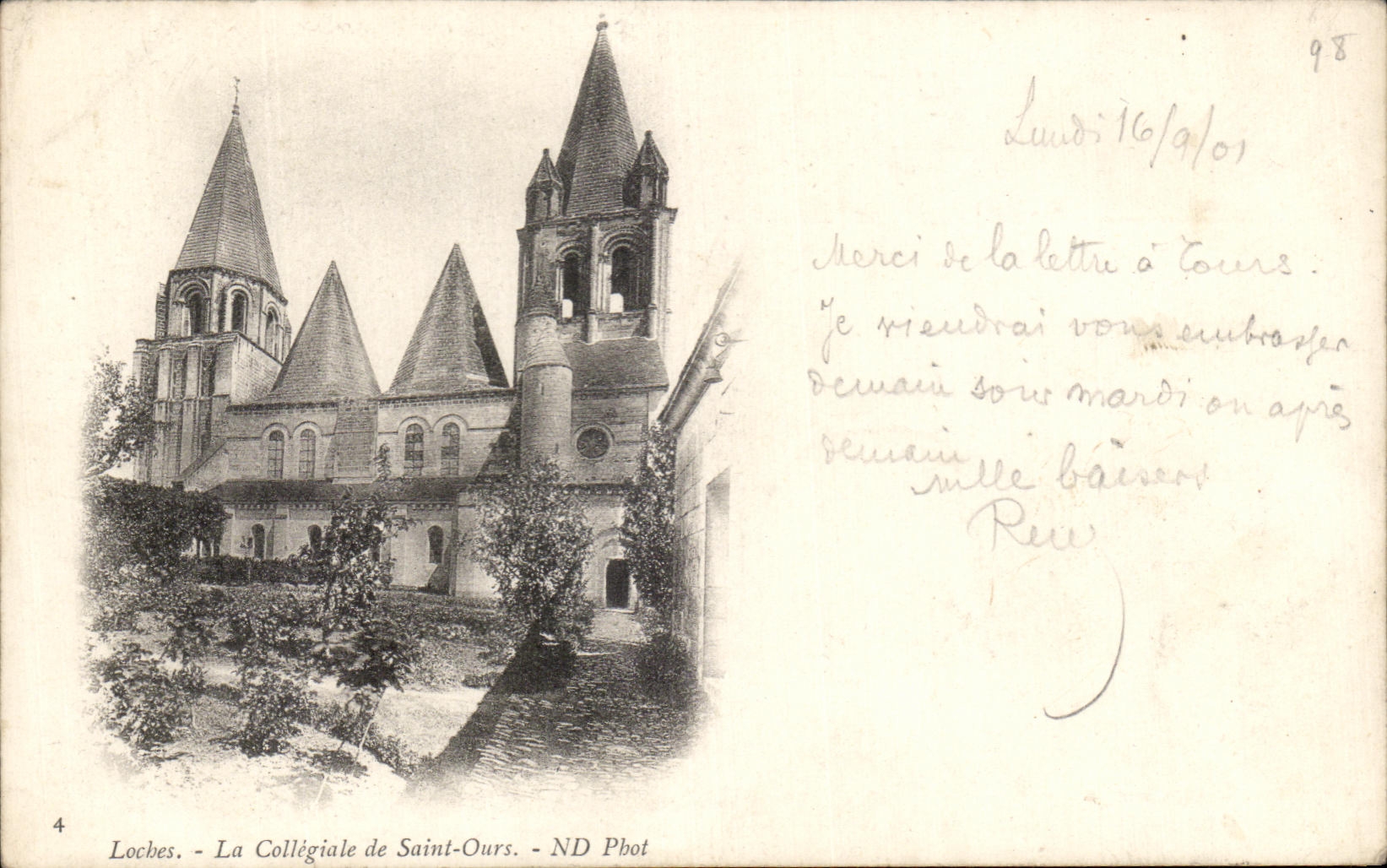 CPA Loches La Collegiale de Saint Ours
