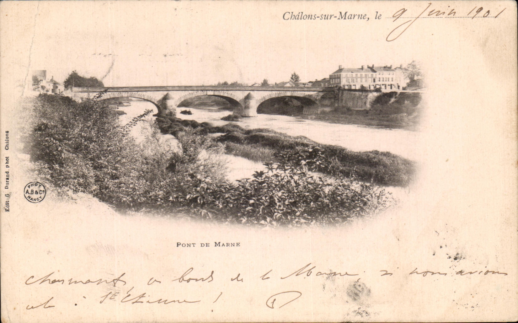 Pont de Marne — Châlons-sur-Marne — Édith & Durand phot. Châlons