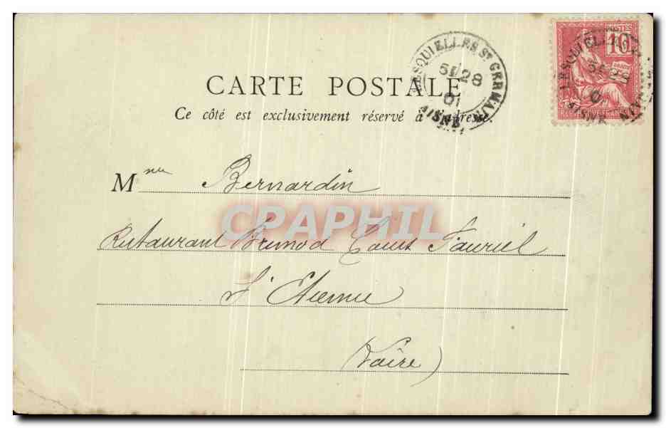 CPA Reims Piace Royale — Rückseite