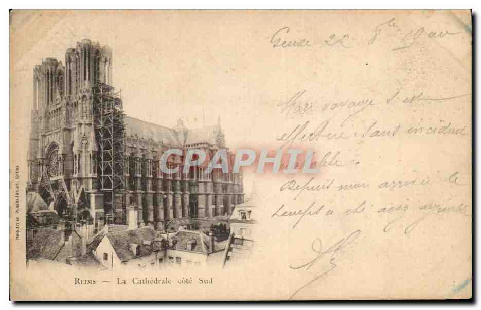 CPA Reims La Cathedrale cote Sud