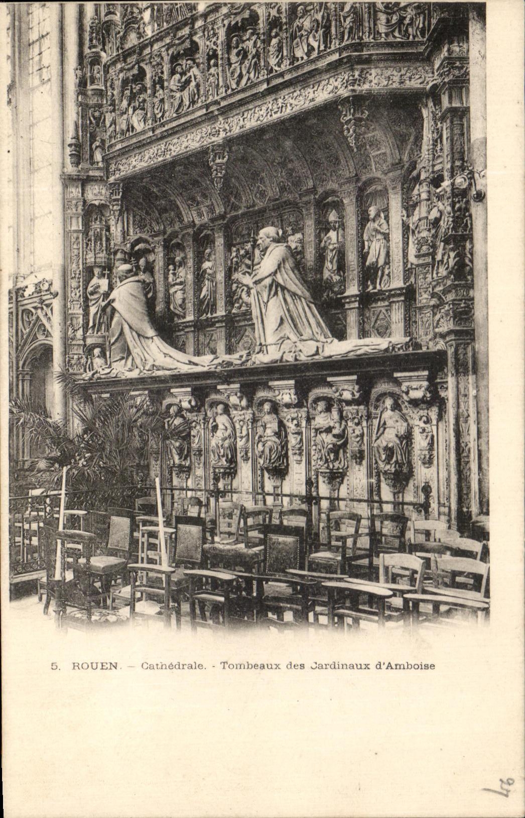 CPA Rouen Cathedrale Tombeaux des Jardinaux d'Amboise