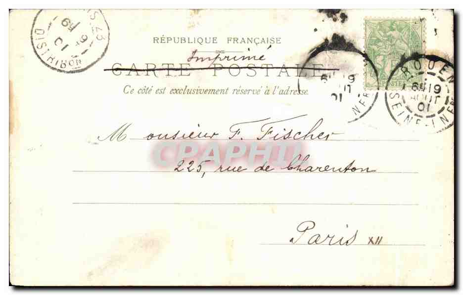 CPA St Ouen Rouen — Verso