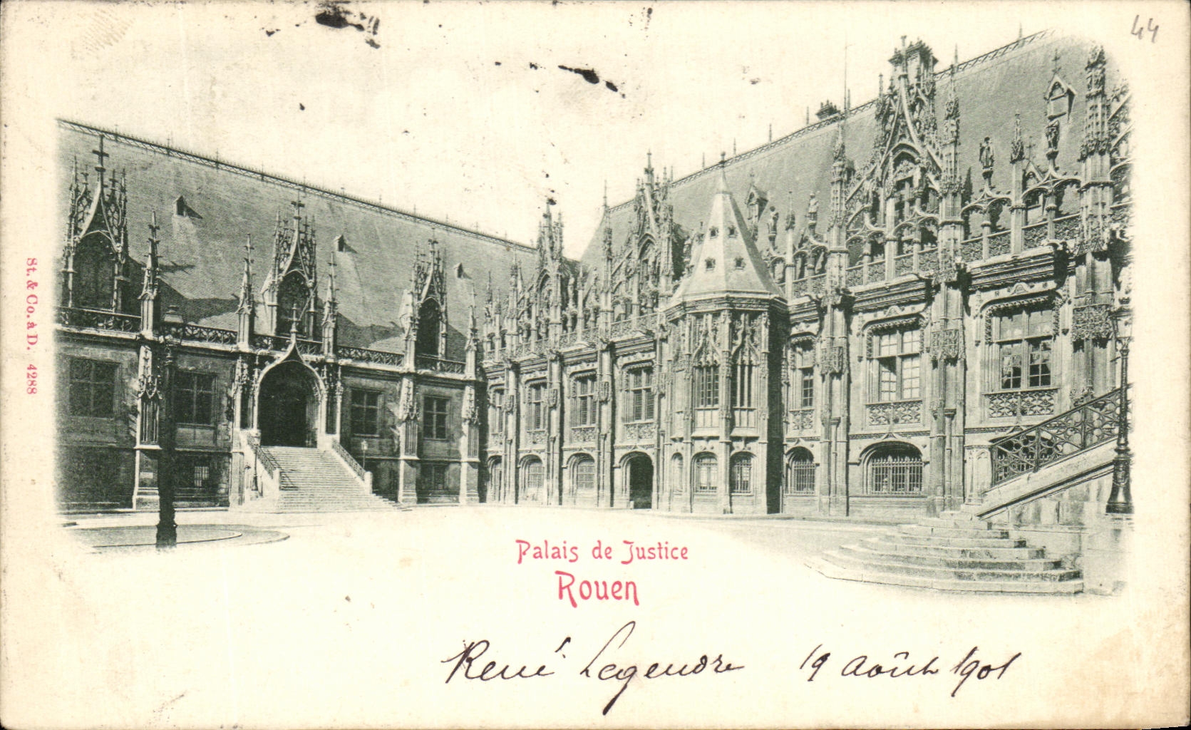 CPA Palais De Justice Rouen