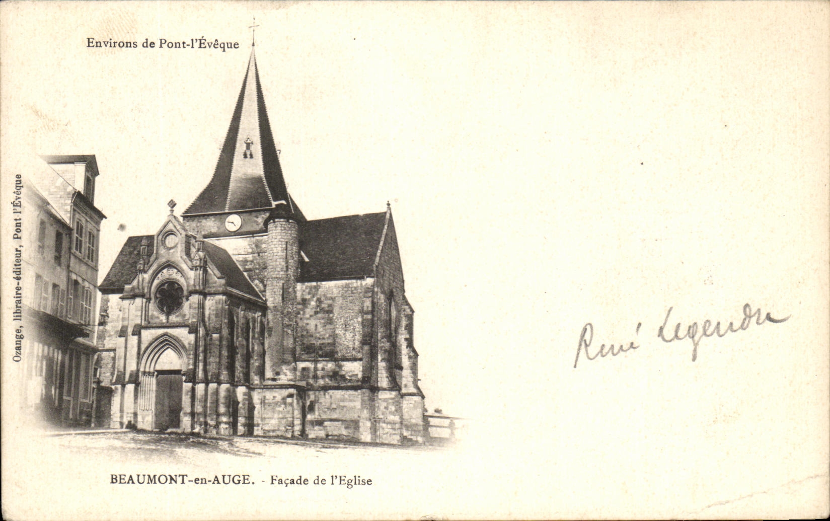 CPA Beaumont En Auge Facade De L'eglise
