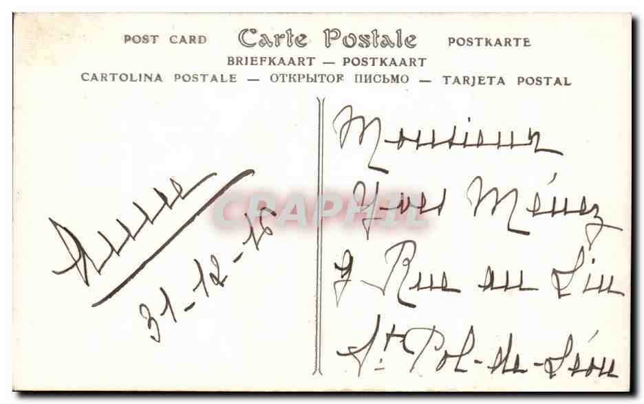 CPA Salon D'hiver 1913 Johannes Son Moulins en Hollande  — Verso