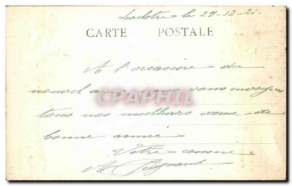 CPA Fantaisie Bonne Annee — Rückseite