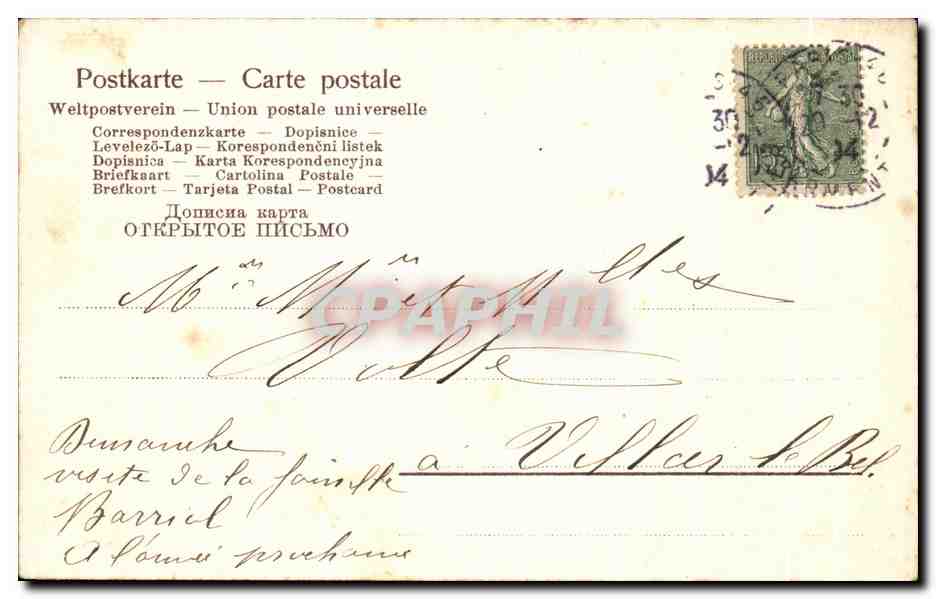 CPA Fantaisie Fleurs  — Rückseite
