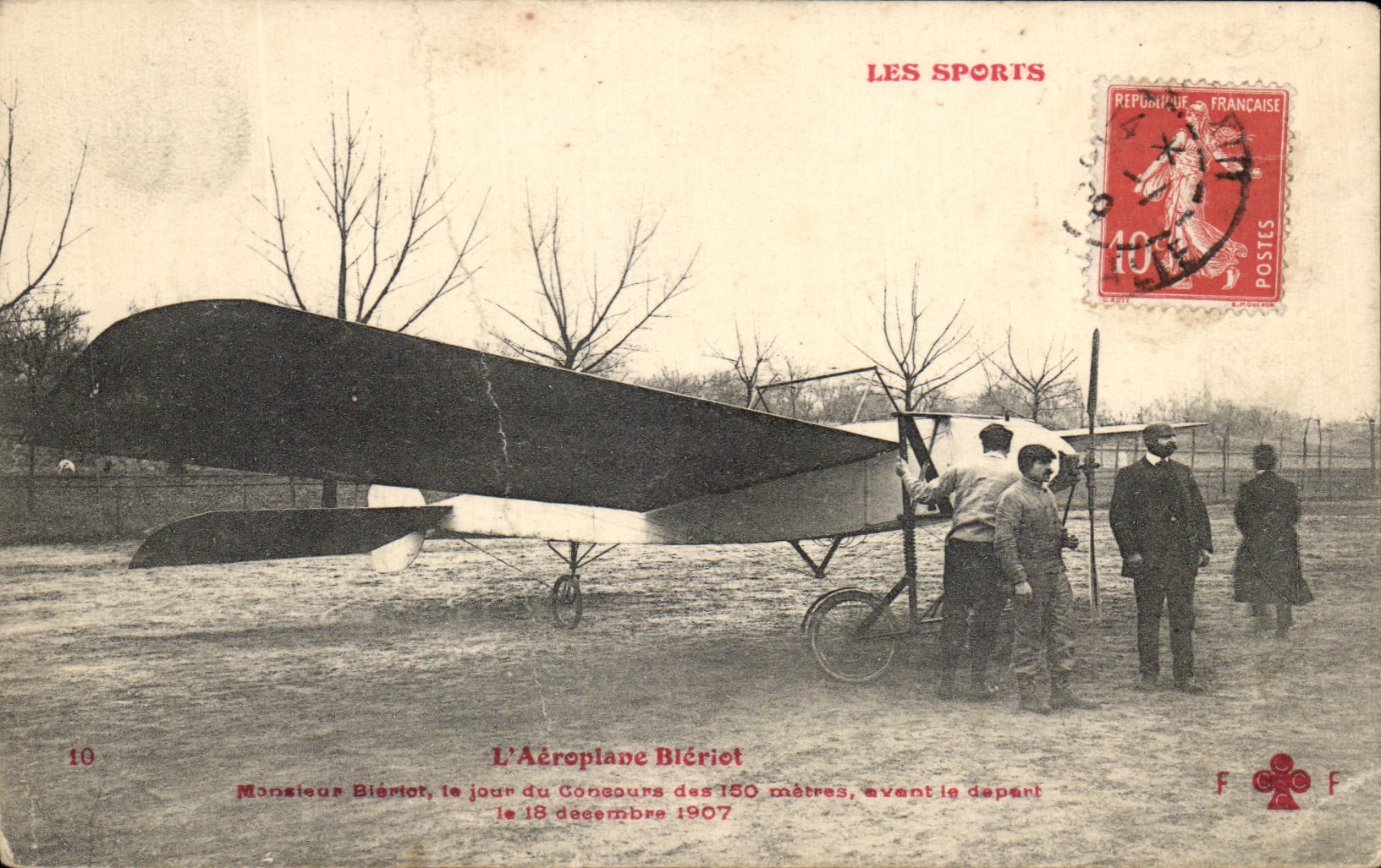CPA L'aeroplane Bleriot Aviation 18 decembre 1907