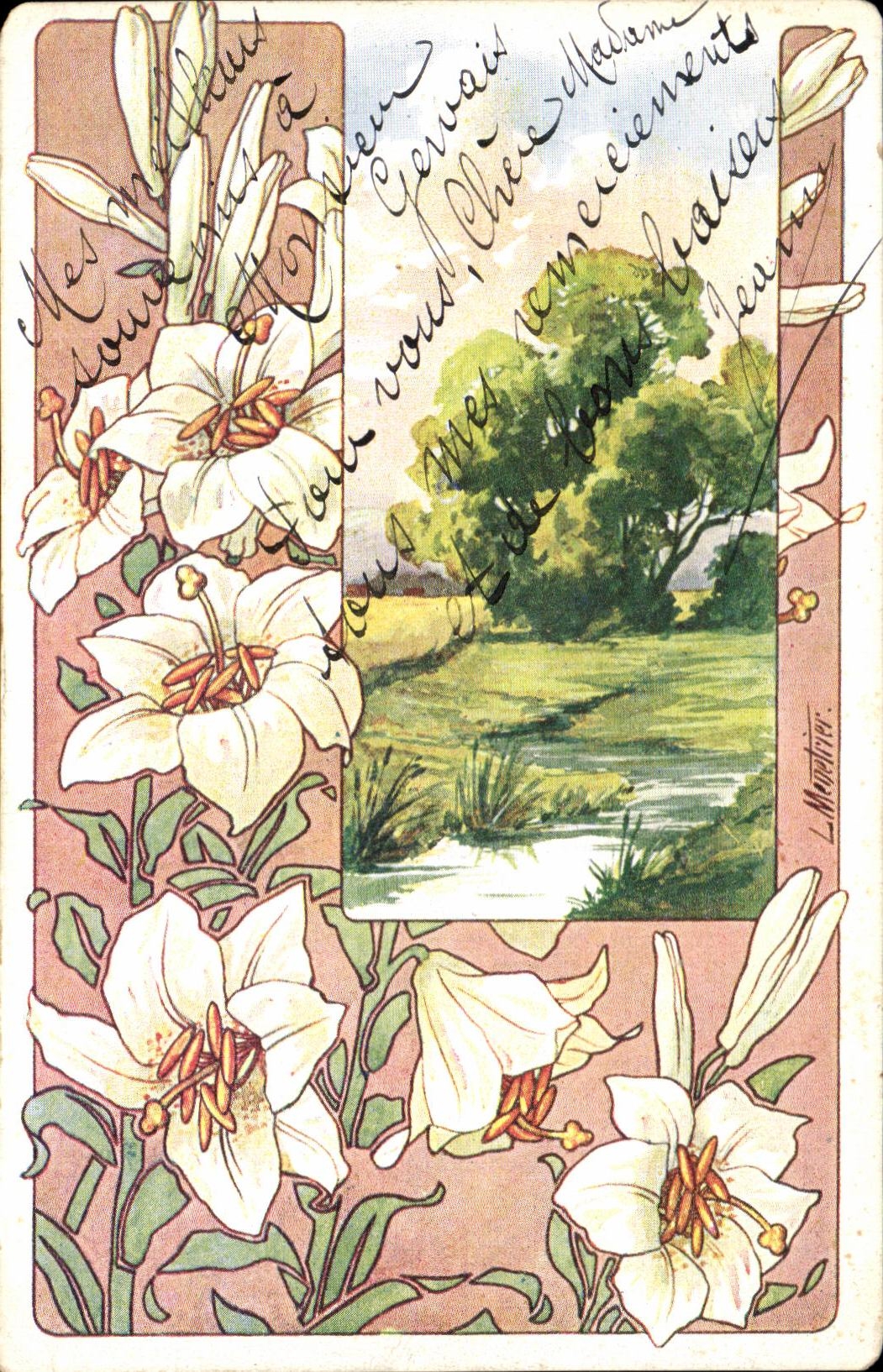 CPA Fantaisie Fleurs Menetrier
