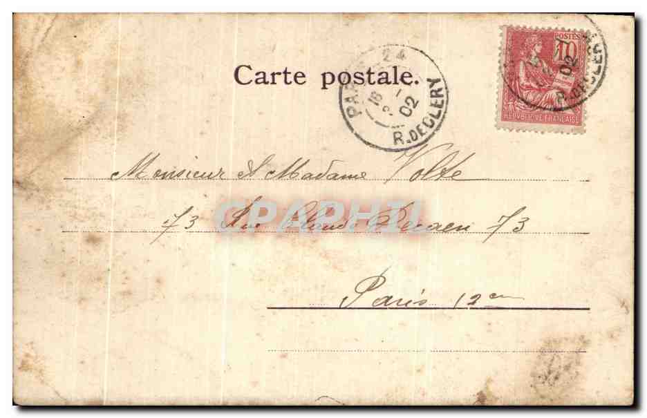 CPA Fantaisie Femme  — Rückseite