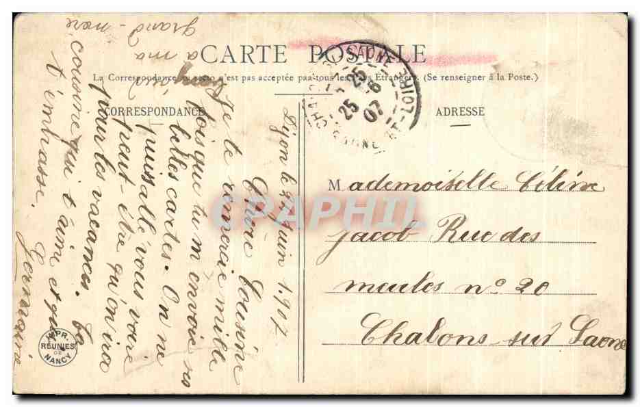 CPA Scenes enfantines Enfants Train  — Verso