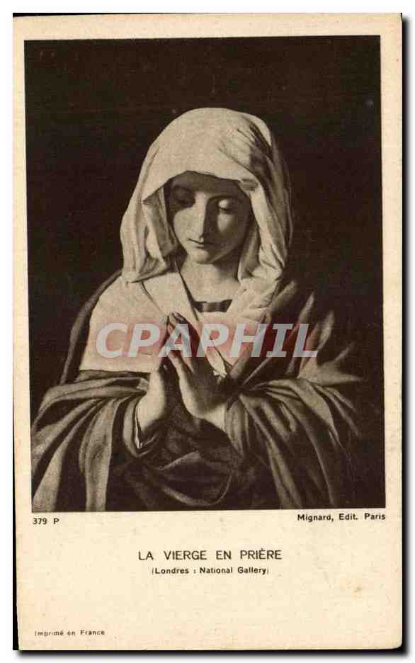 CPA La Vierge En Priere Londres National Gallery 