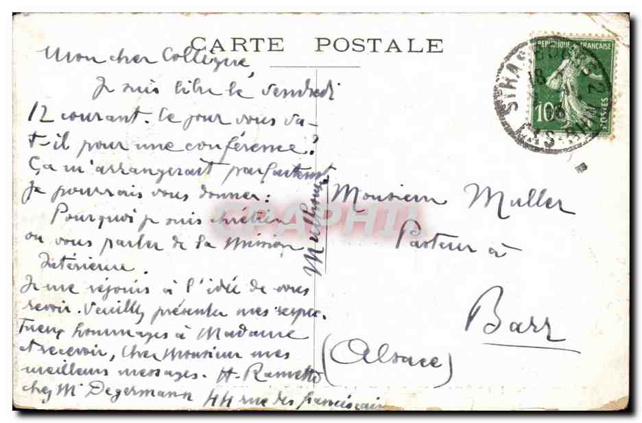 CPA Mission Interieure De L'Eglise Lutherienne De Paris Persan Beaumont Nice Elbeuf Le perreux St ouen Pantin St Denis  — Rückseite