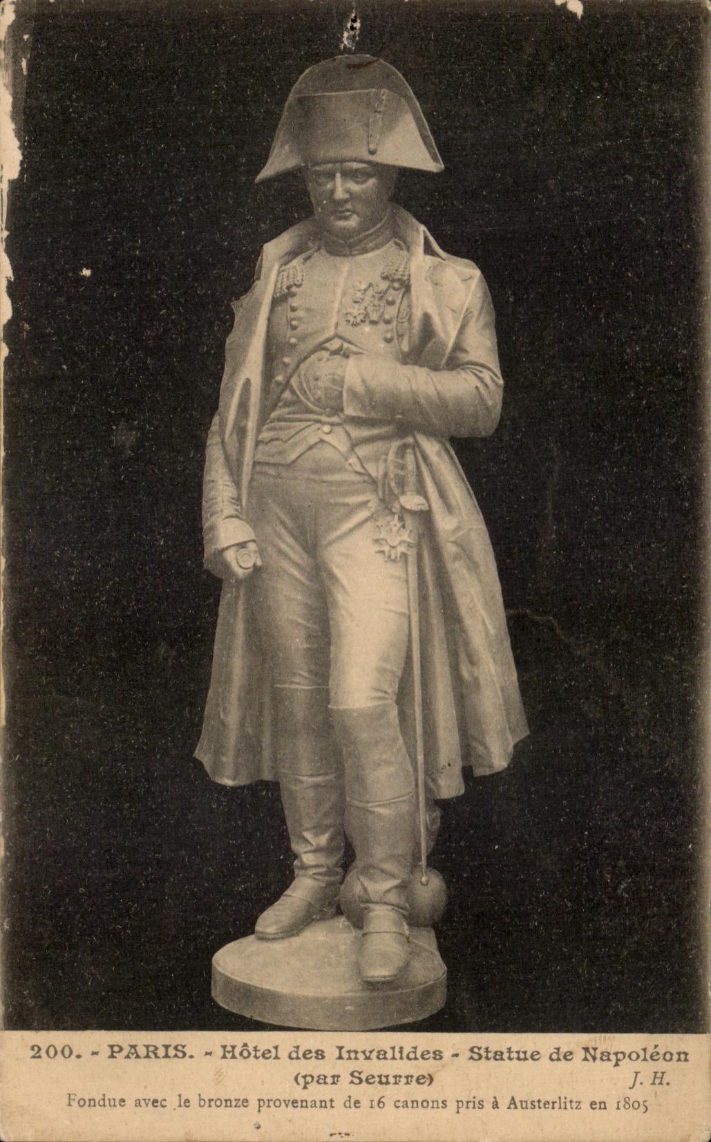 CPA Paris Hotel des Invalides Statue de Napoleon 1er par Seurre