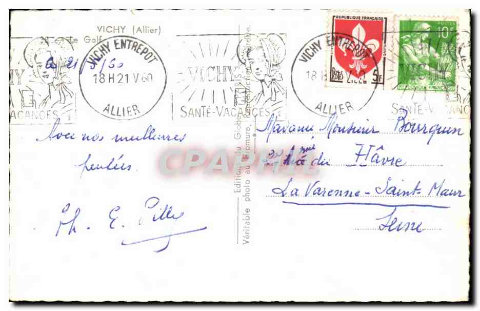 CPA Vichy Golf — Verso