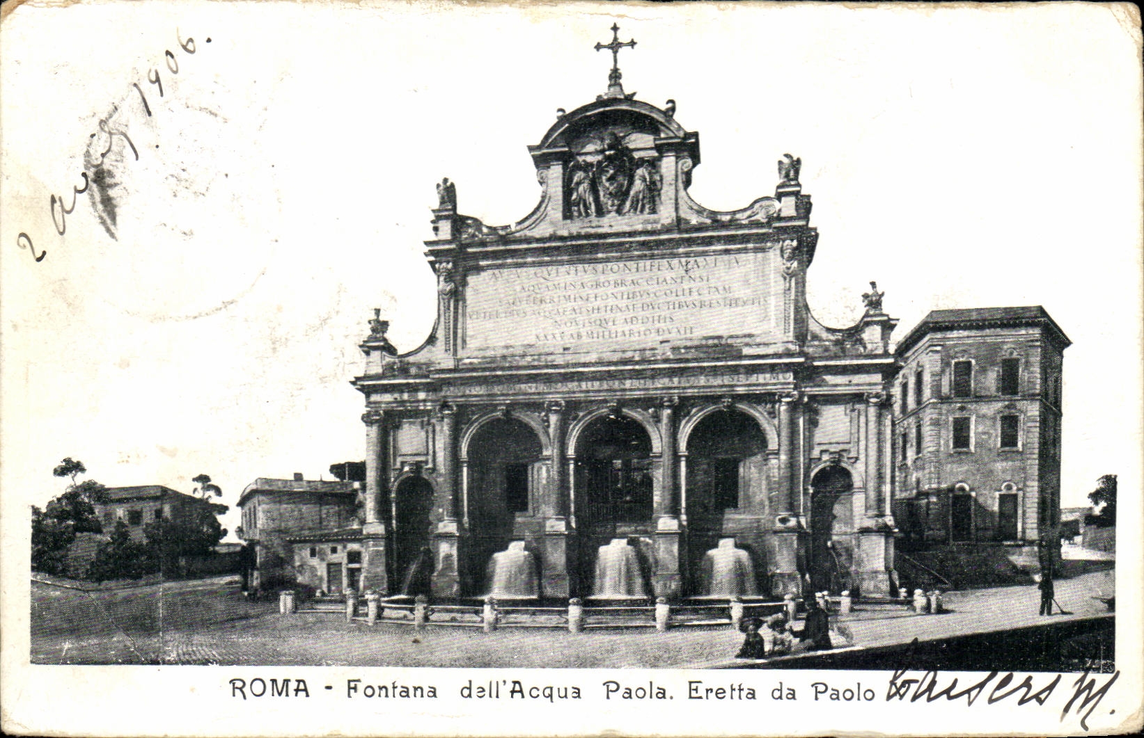 CPA Roma Fontana dell Acqua Paola Eretta da Paolo