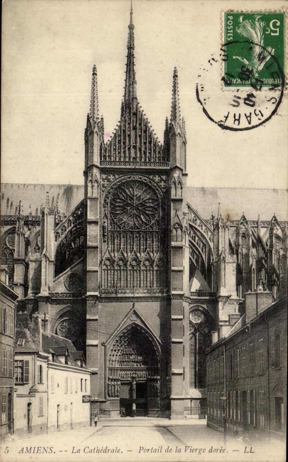 CPA Amiens La Cathedrale Portail De La Vierge Dorce