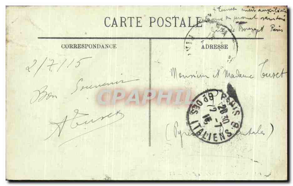 CPA Paris Notre Dame Et Le Pont — Verso