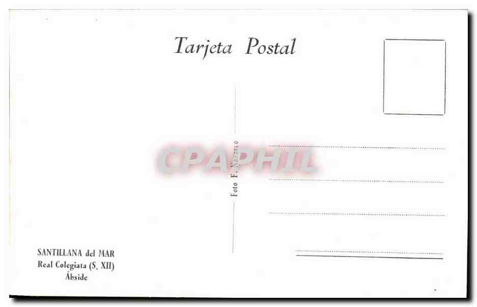 CPA Santillana Del Mar Real Colegiata Abside — Back
