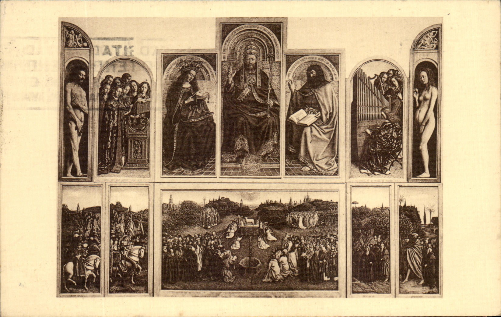 Adoration de l'Agneau — Tableau de Jean Van Eyck — Église St. Bavon, Gand