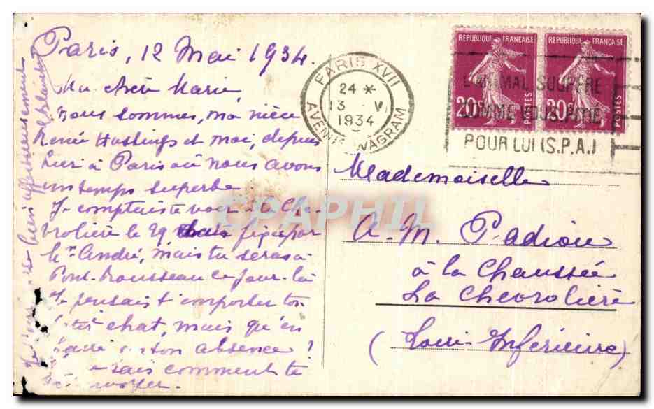 CPA Notre Dame Des Victoires Paris  — Verso