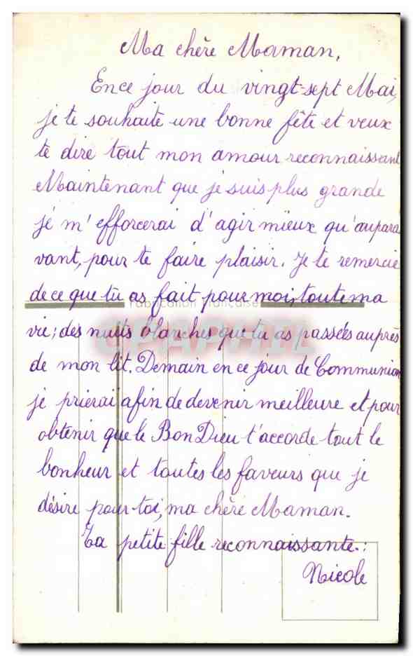 CPA Bonne fete Fleurs — Verso