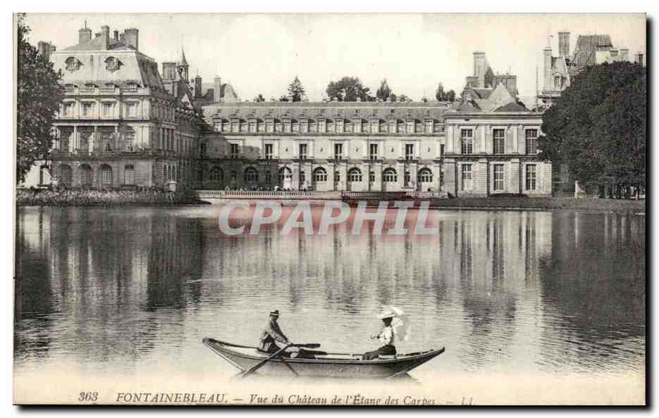 Fontainebleau — Ansicht des Schlosses am Karpfenweiher — n° 3663