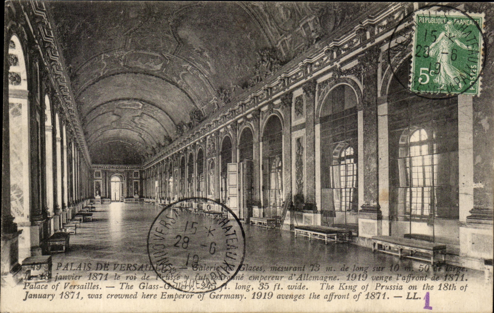 CPA Palais De Versailles Galerie des Glaces