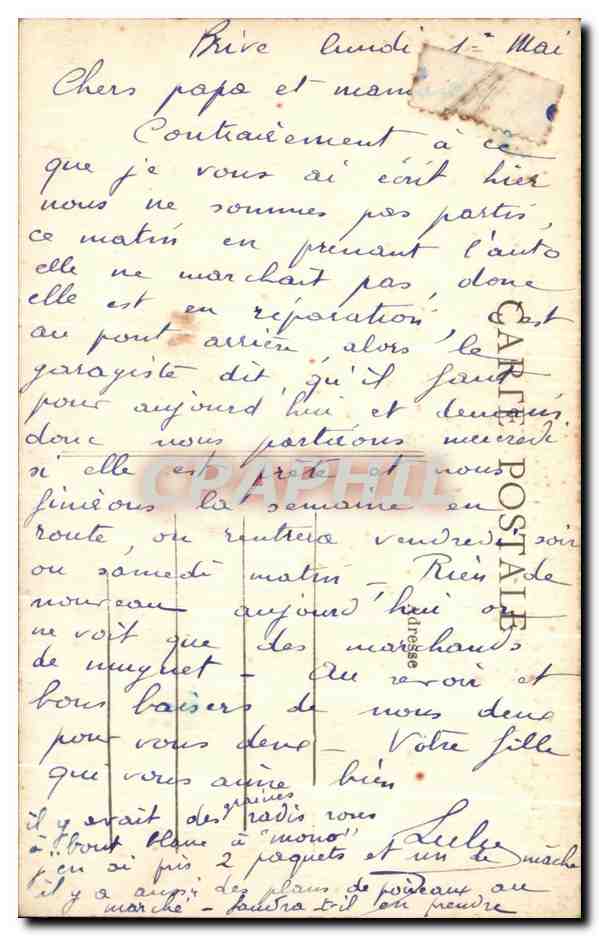 La Creuse Illustrée — Rochers du Rat — La Pierre branlante — Verso