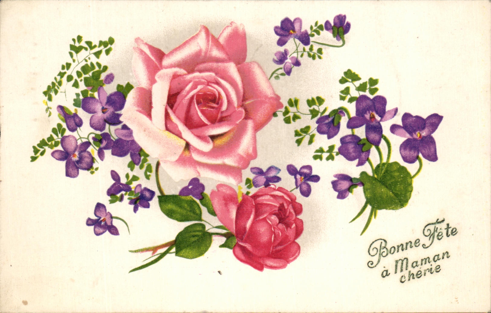 CPA Bonne Fete A Maman Cherie Fleurs 