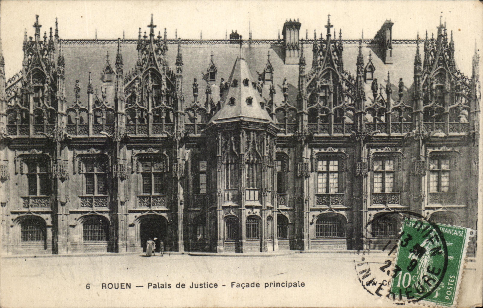 CPA Rouen Palais De Justice Facade Principale