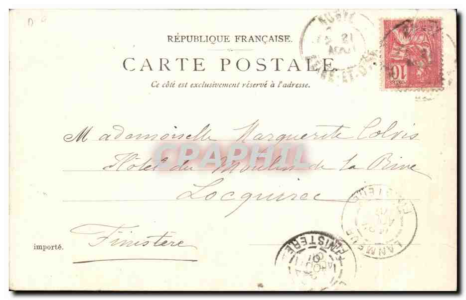 CPA Le Chateau La Chapelle Et Le Cedre La Malmaison Napoleon 1er  — Rückseite