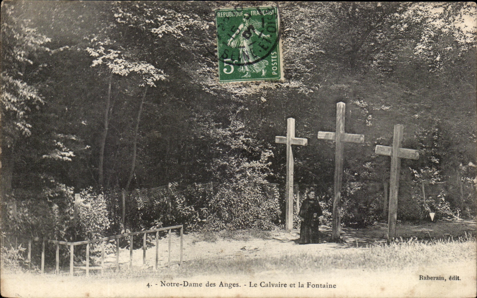 CPA Notre Dame Des Anges Le Calvaire Et La Fontaine Clichy